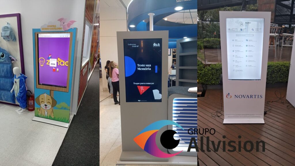 ALUGUEL de Totem Touch Screen para Eventos 2026