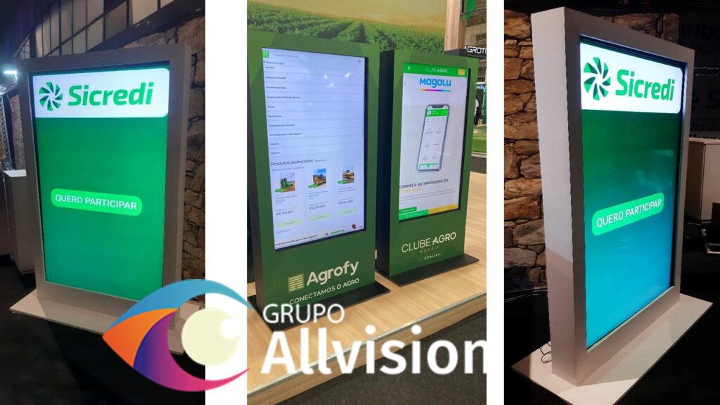 Alugue Totem Touch Screen e Painel de LED para feiras e eventos do setor agro. Soluções interativas para destacar sua marca em 2026