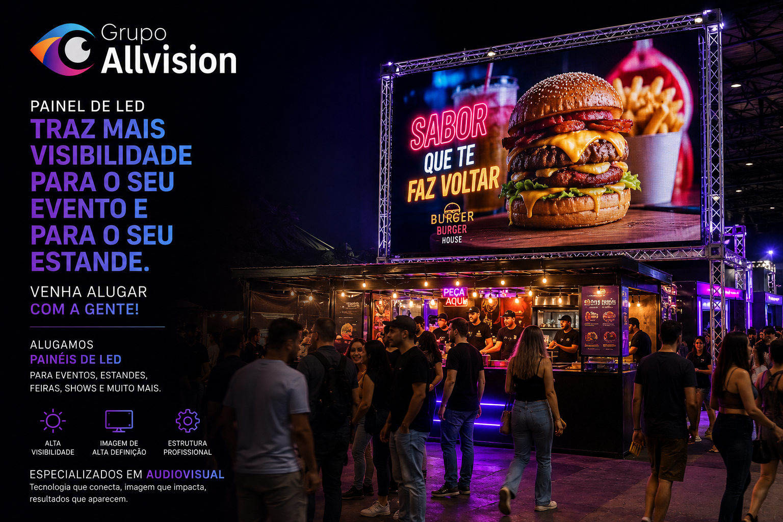 Aluguel de Óculos VR, Totem Touch Screen, Painel de LED e Tela Interativa Touch Screen com Gamificação para a Superminas Food Show 2026 em Belo Horizonte