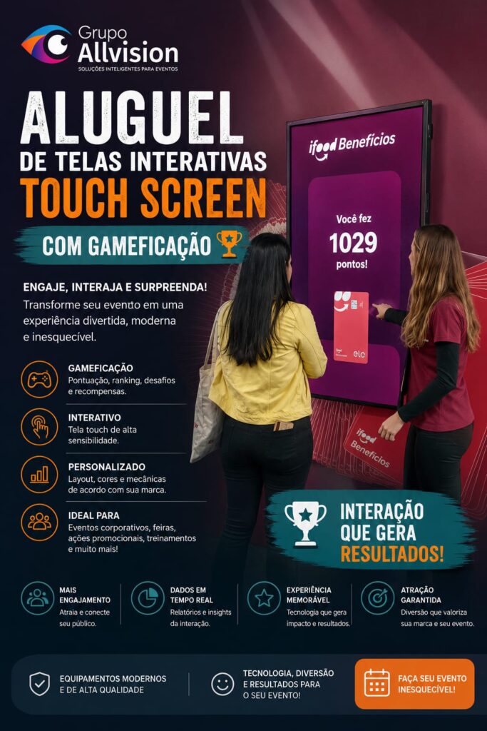 Locação de Totem Touch Screen para Eventos Corporativos em Belo Horizonte